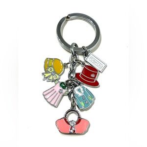 Coach Rare Enamel Rhinestone Outfits Keychain